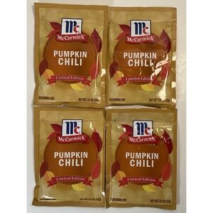 NIP Lot 4 McCormick Limited Edition Pumpkin Chili Seasoning Mix Packets 2027 Exp